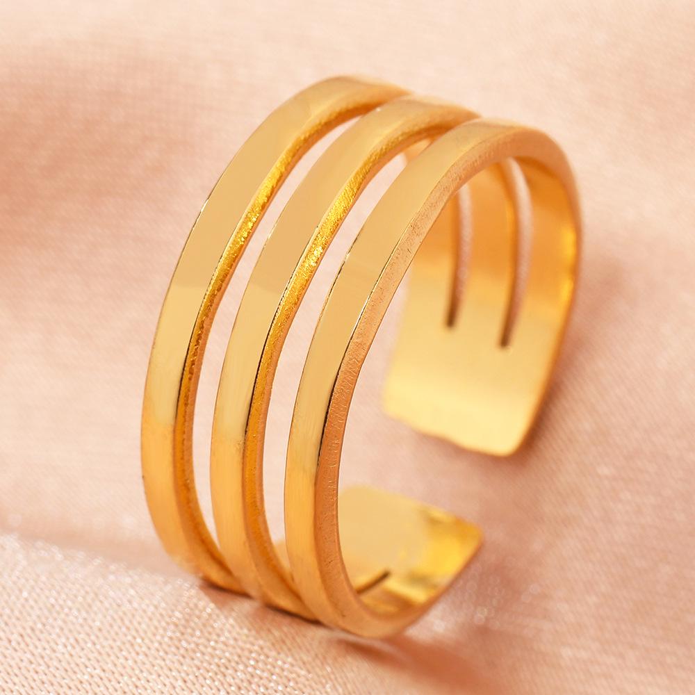 European & American Fashion Adjustable Stainless Steel Ring for Women - Versatile Ins Xiaohongshu Style