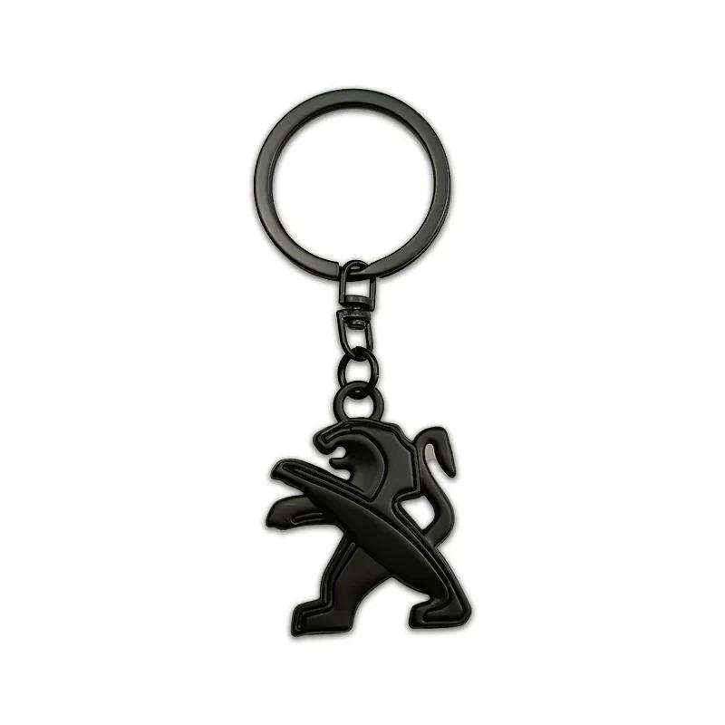 Leather Alloy Car Logo Key Rings Holder Keychains x Pendant for For Peugeot RCZ 108 206 208 301 308 407 408 2008 3008 4008 5008