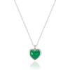 925 Green Onyx Heart Necklace