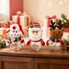 With Lid Christmas Candy Jar Santa Claus Candy Box Cartoon Cute Candy Storage Bottle  Kids Gift