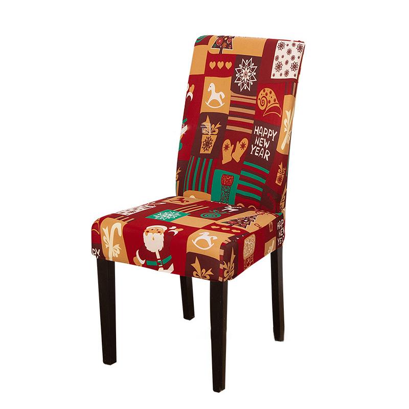 Christmas Chair Cover Seat Protector Cheap Chair Covers For Holiday Party Dining Room Kitchen Hotel Living Room Chair Cover 1 PC