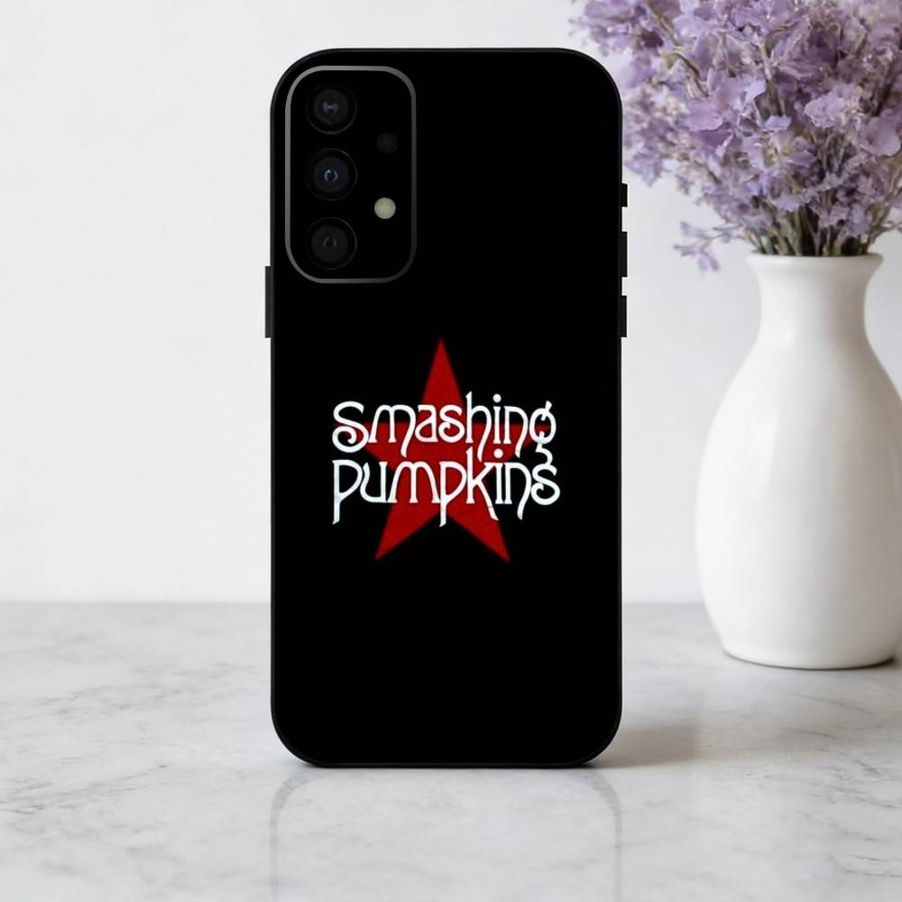 Rockin S-Smashing P-Pumpkins Band Phone Case For Samsung Galaxy A73,A72,A71,A70,A53,A52,A51,Others Soft Black Cover