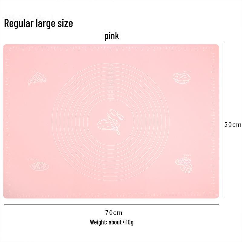 

Большой нескользящий силиконовый коврик для замешивания и раскатывания теста - толстый, антипригарный коврик для выпечки