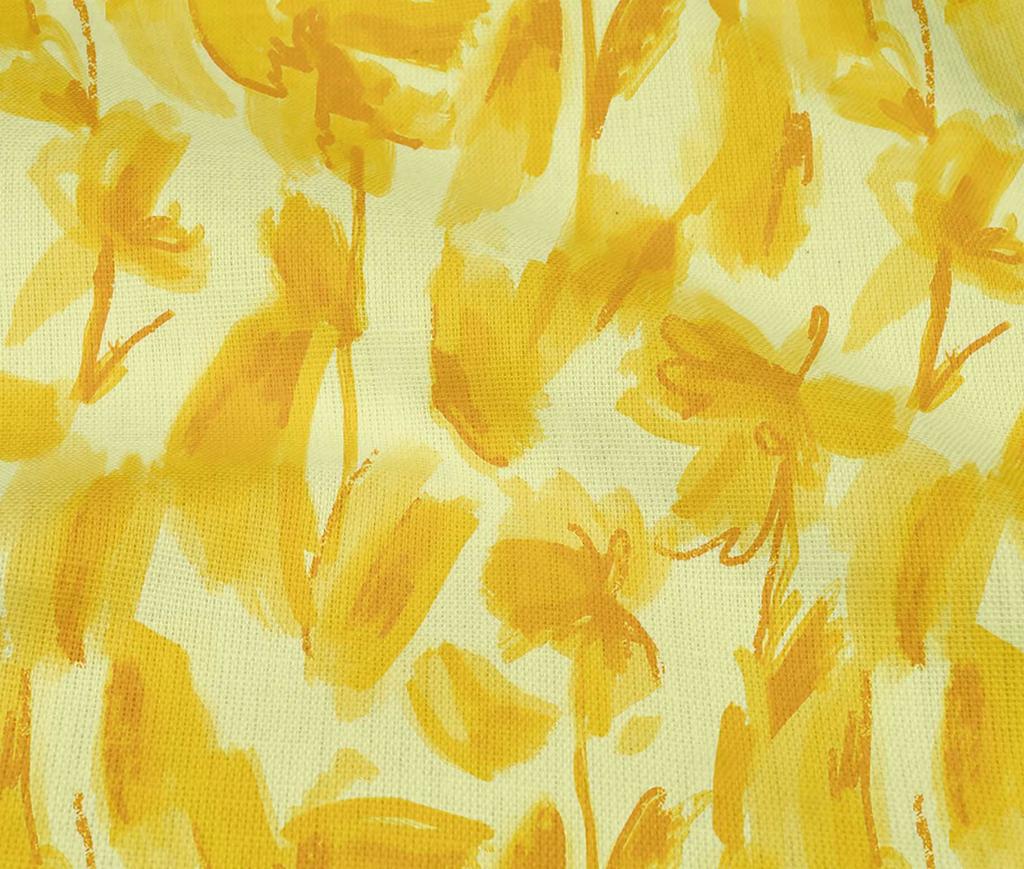 oneOone Cotton Flex Medium Blue Fabric Florals Diy Clothing Quilting Fabric Print Fabric By Yard 40 Inch