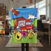 1PC Mr. Men Little Miss Patterned Flannel Blanket Suitable For All Seasons for Home Decor Warmth and Comfort Gifts Holiday Present