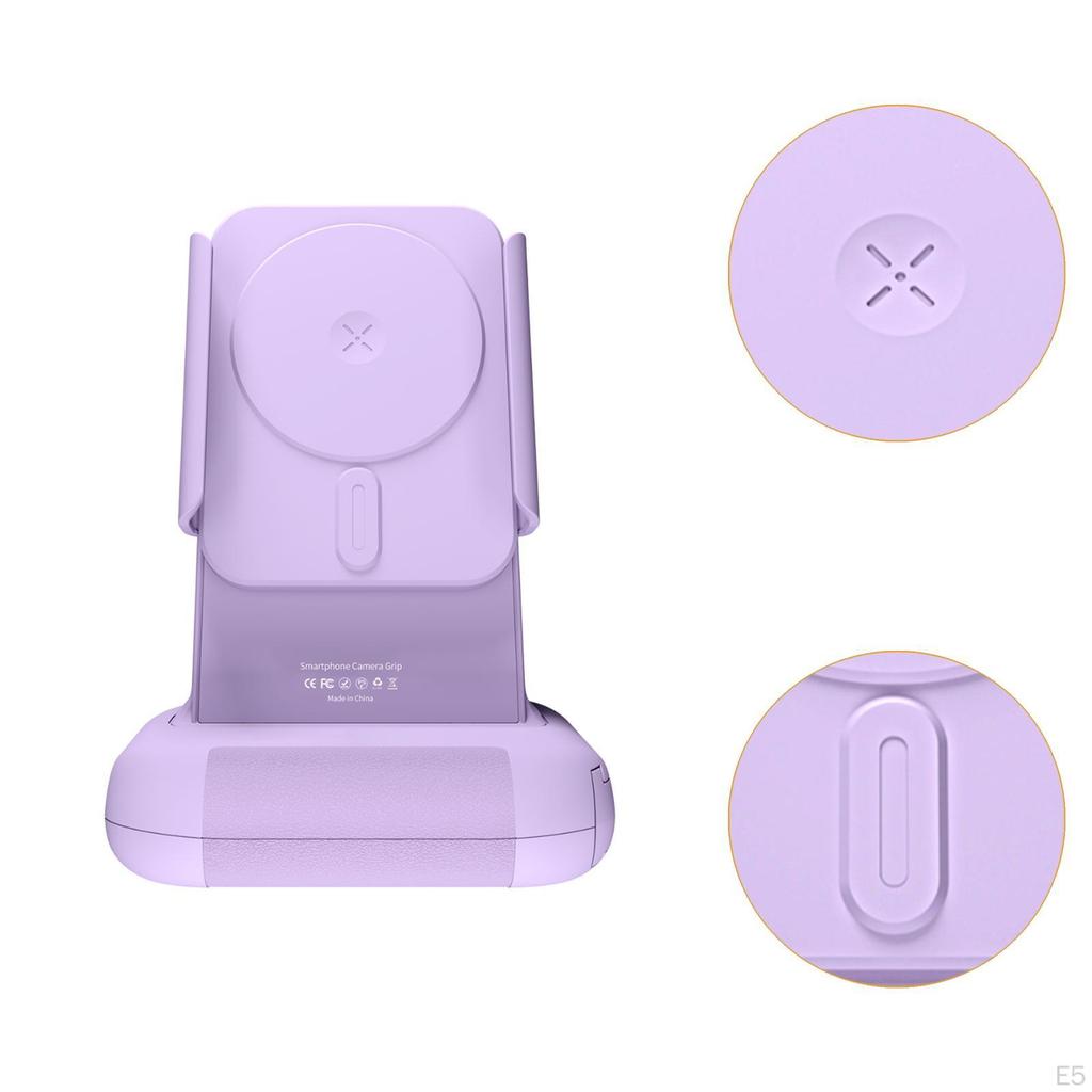 Phone Camera Grip Handle Nonslip Cellphone for Home Outdoor Vlog Black