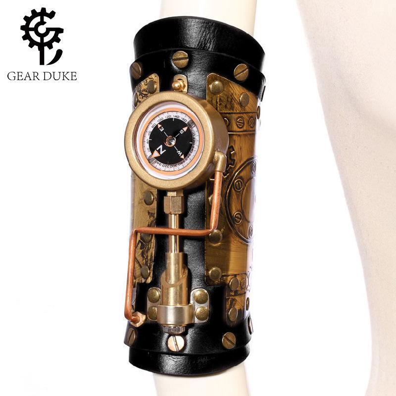 Temu Vintage Style Steampunk Bracelet Female Halloween Bracer Festival Party Arm Ring Costume Bracelet