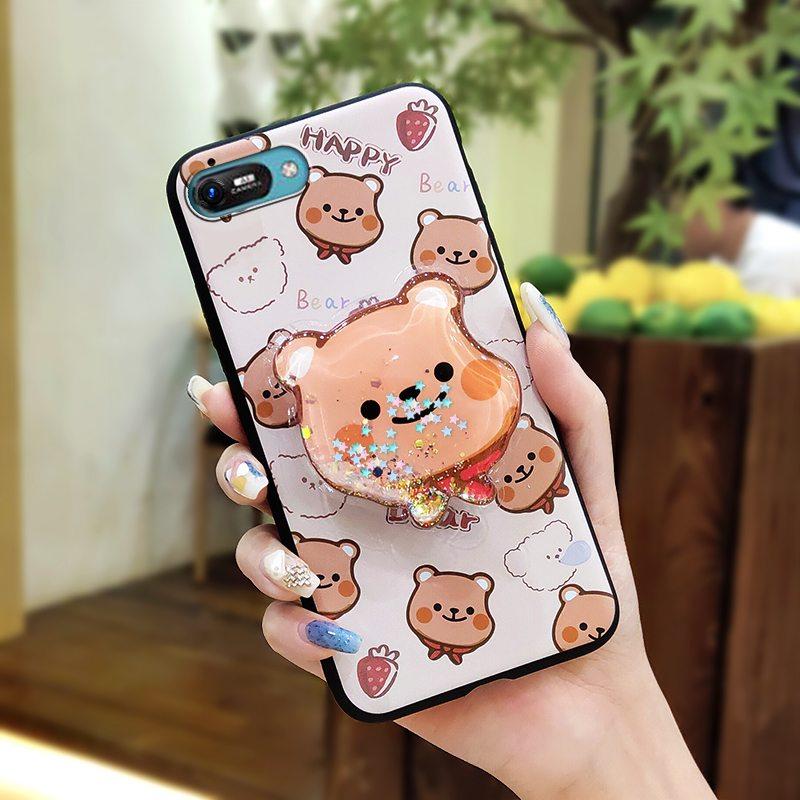 TPU Glitzer Handyhülle für Itel A25/A35/A25 Pro niedlich Hautgefühl Silikon Drehbarer Ständer Stoßfest Handylinsenschutz