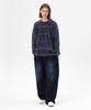 MAHAGRID Washed Stripe Knit Navy(Mg2Esmk600A)