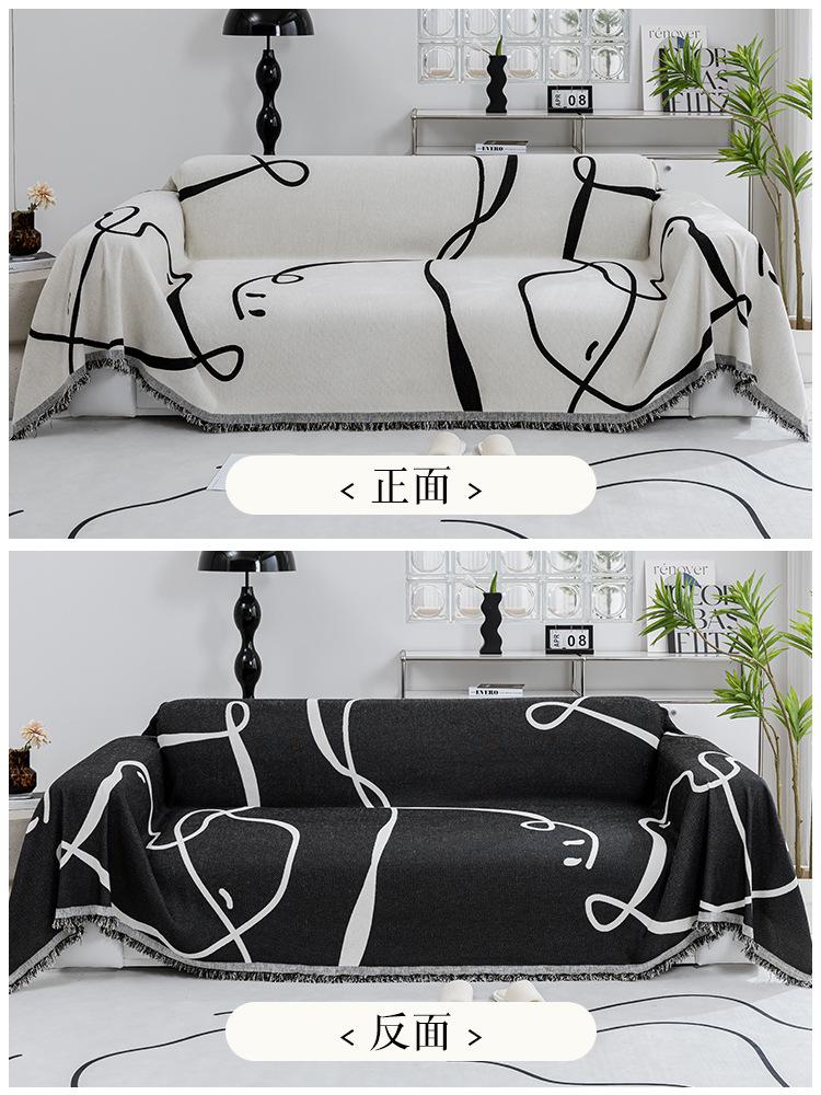 Line Chenille Sofa Cover Cloth Sofa Blanket Cover Full Cover Universal Couch Towel Cover Dust Proof Sofa Cushion Cover S022