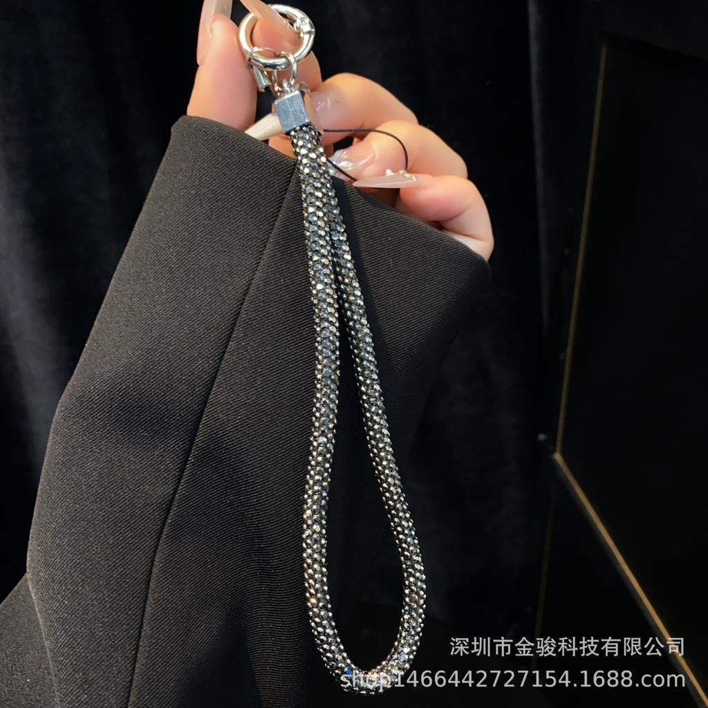 Phone Lanyard Colorful Dopamine Rhinestone Phone Chain Wrist Style High-End Fashion Versatile Hanging Decoration Wholesale