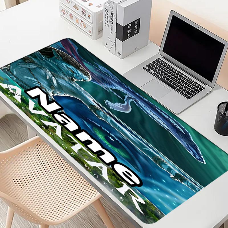 Tapis de souris personnalisé avec nom et avatar, Tapis de bureau pour ordinateur portable PC, Tapis de bureau décoratif pour la maison, Support pour clavier, Cadeau