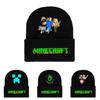Minecraft Knit Beanie Cartoon Print Warm Unisex Winter Hat For Casual Wear