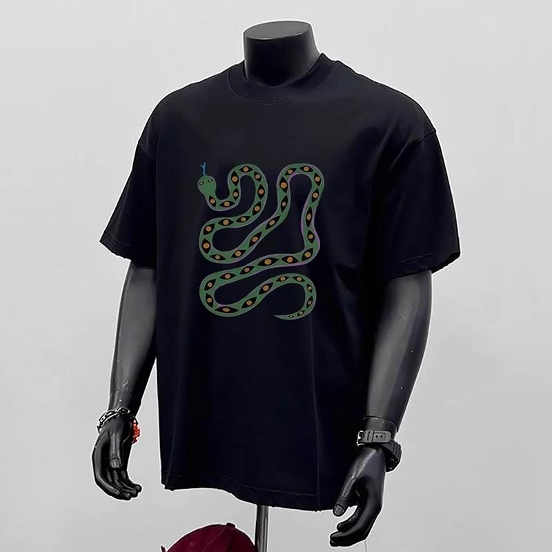 Short Sleeve Cotton Men'S Printed T-Shirt Trend Men'S And Women'S Versatile Crew Neck T-Shirt Men'S