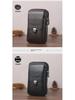 Xiaoduoli Men's Leather Mobile Phone Waist Bag for 5.5"/6.5" Phones with Belt, Cowhide ID Holder 