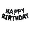 Black Latex Aluminum Foil Happy Birthday Balloons Set Baby Shower Globos For Boys Girls Birthday Party Decorations Supplies
