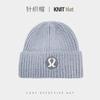 Versatile knitted hat, warm ear protection wool hat, women's autumn and winter windproof big head circumference shows the face, small pullover hat