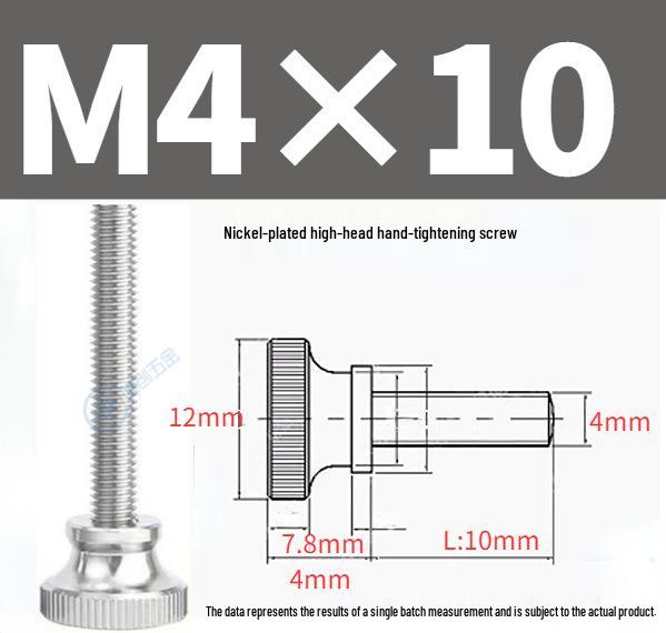 GB834 High Head Knurled Hand-Tightening Screw with Large Toothed Round Head