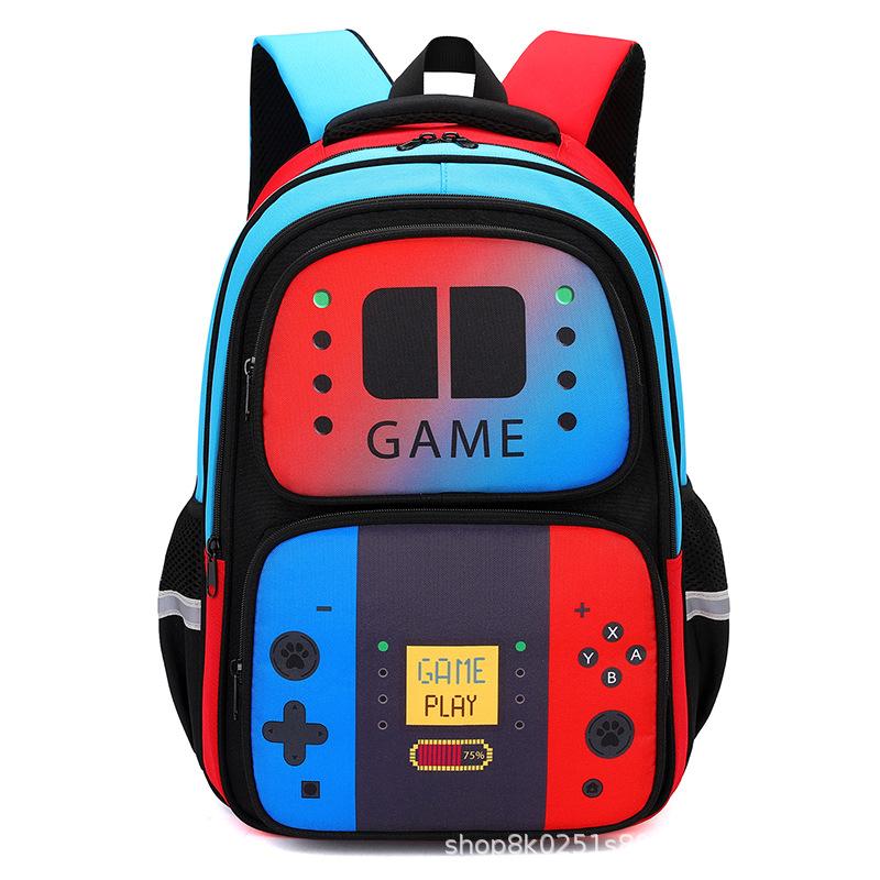 School Backpack for Boys Grades 3-9 Large Capacity Lightweight Multi-Compartment Lightweight Durable Anti-Shoulder Bag