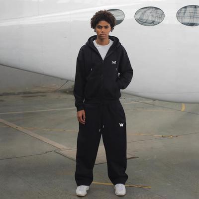 2026 Unisex Autumn/Winter Fleece-Lined Hoodie & Pants Set with Zipper