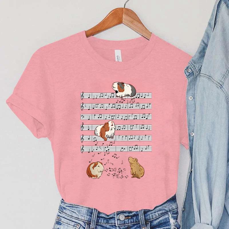 

Женская одежда с изображением морской свинки, женские футболки с изображением животных и домашних животных, повседневные модные женские топы с изображением морской свинки, футболки с короткими рукавами 4XL