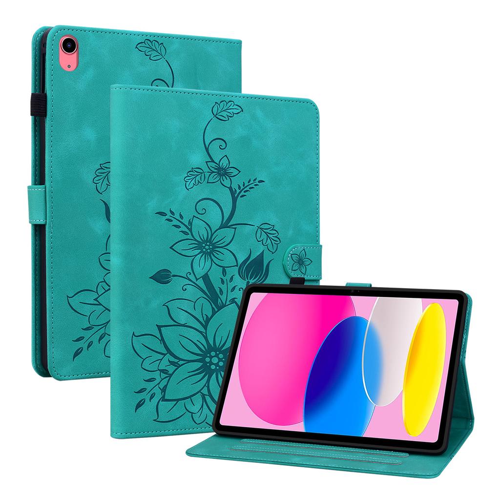 For Apple iPad (2022) (Also known as iPad 10th Gen,iPad (10th generation),iPad 10.9-inch).PU Leather Exquisite Floral Embossed Design Tablet Case