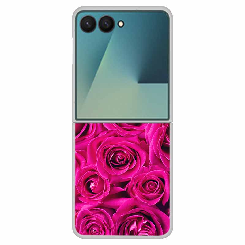 Funda For SAMSUNG Z Flip 7 Cases Marble Clear Hard PC Phone Back Cover for Galaxy Z Flip7 5G Back Cover ZFlip7 Transparent Shell