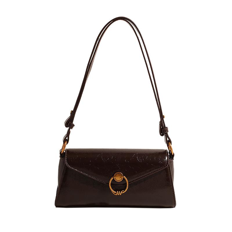 

Han retro portable baguette bag women s 2026 spring new textured exquisite shoulder messenger bag 25*7*12
