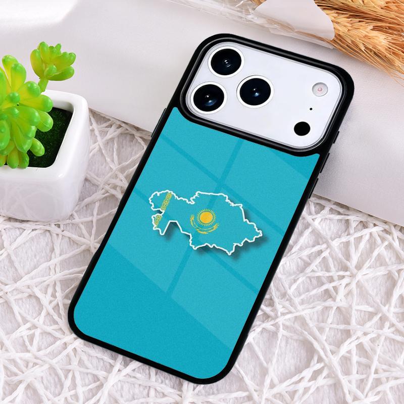 Kazakhstan flag Phone Case for iPhone 17 Air 16 15 11 12 14 13 Pro Max Shockproof Cover