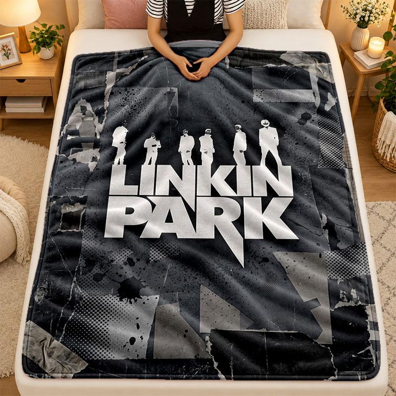 Flannel BlanketLinkin Park Warm Soft Throw Blanket for Indoor Sofa Bed Living Room Use