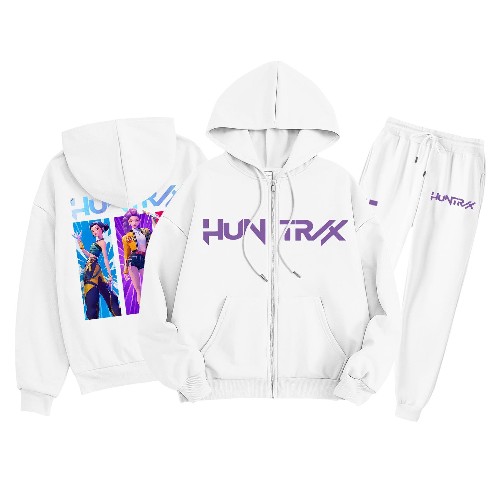 

Детская мода Толстовка с длинным рукавом, на молнии, с капюшоном, спортивные штаны с принтом, комплект толстовки с карманами 160 белый