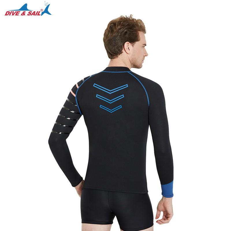 3MM Diving Suit Men's Split Top Snorkeling Surfing Long-sleeved Swimsuit Thickened Warm Coat