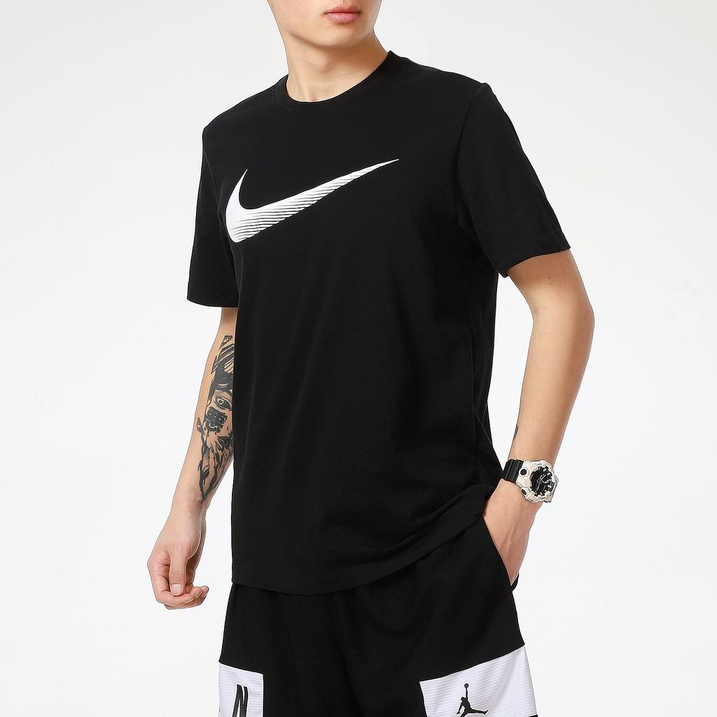 Nike T Shirts Men's Black Crew Neck Moderate Straight Fit CZ9725-010