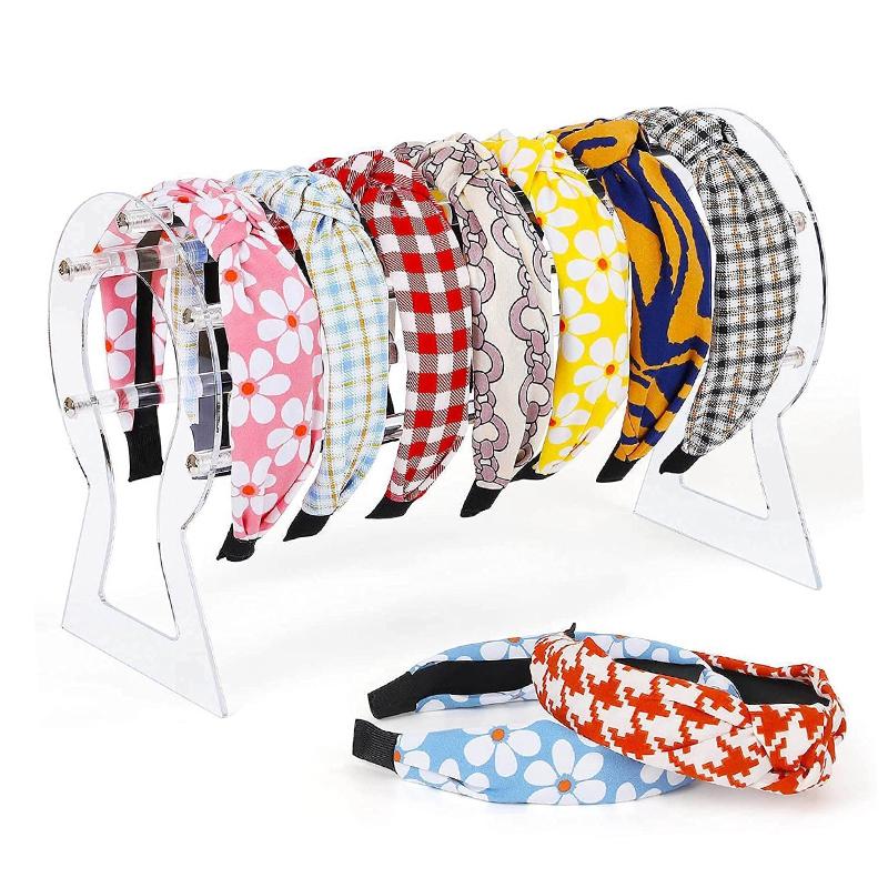 

1шт многофункциональная стойка для хранения повязок на голову акриловая повязка на голову держатель для повязки на голову прозрачный органайзер для украшений домашний настольный стеллаж для витрины