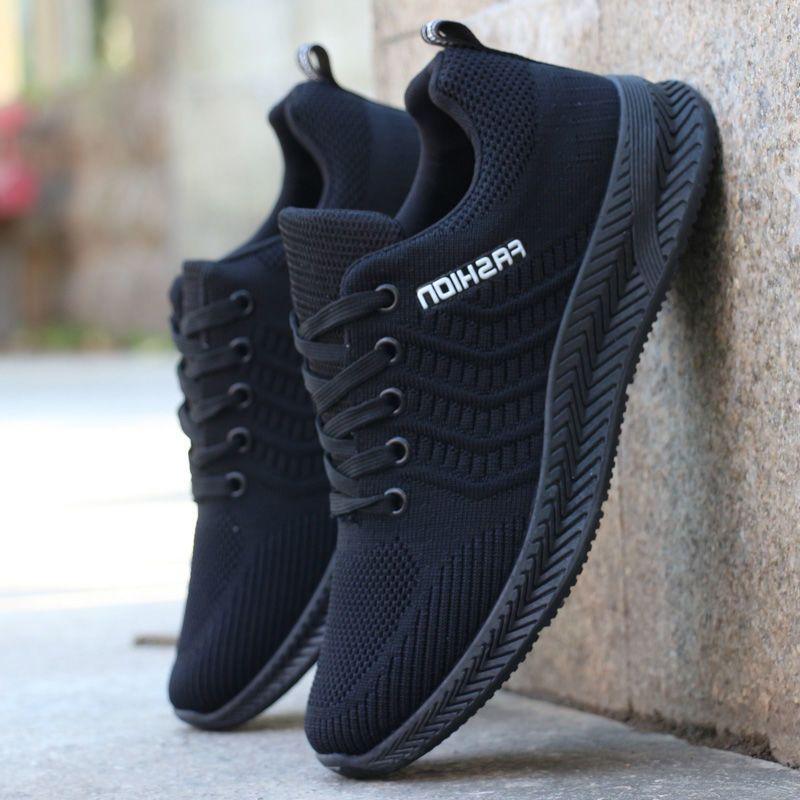 

Мужские летние дышащие кроссовки повседневные универсальные сетчатые не скользящие кроссовки для бега с защитой от запаха 44 чёрный