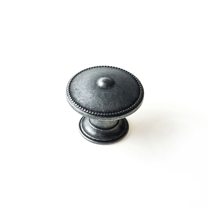 Boutons de meuble - Rond - Zamak vieilli - Modèle Antik - Lot de 4