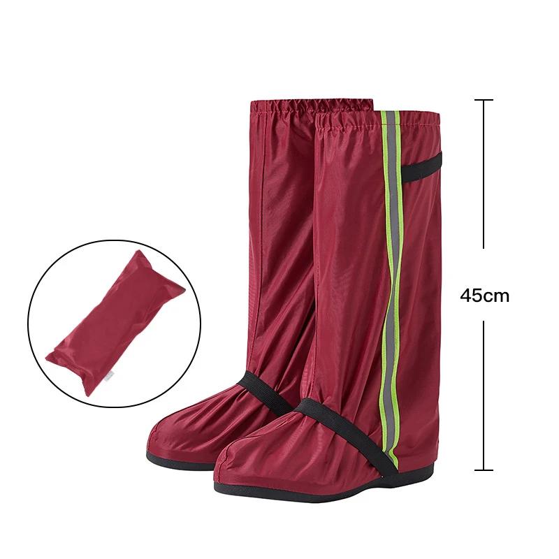 Waterproof Shoe Covers 1Pair Reusable Non-Slip Snow Rain Boot Shoe Covers with Zipper and Reflector Rain Gear for Hiking Fishing