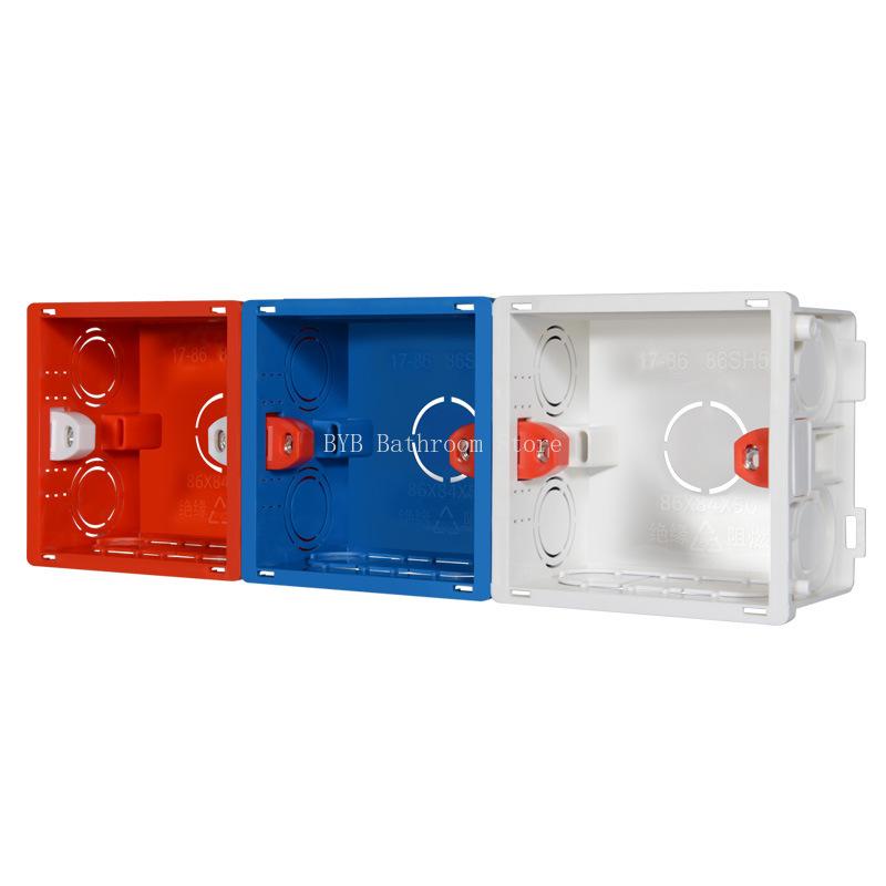 Switch Socket Box Atlectric Mounting Cassette Junction Hidden Concealed Internal Mounting Wall Box Cassette Type 86mm White