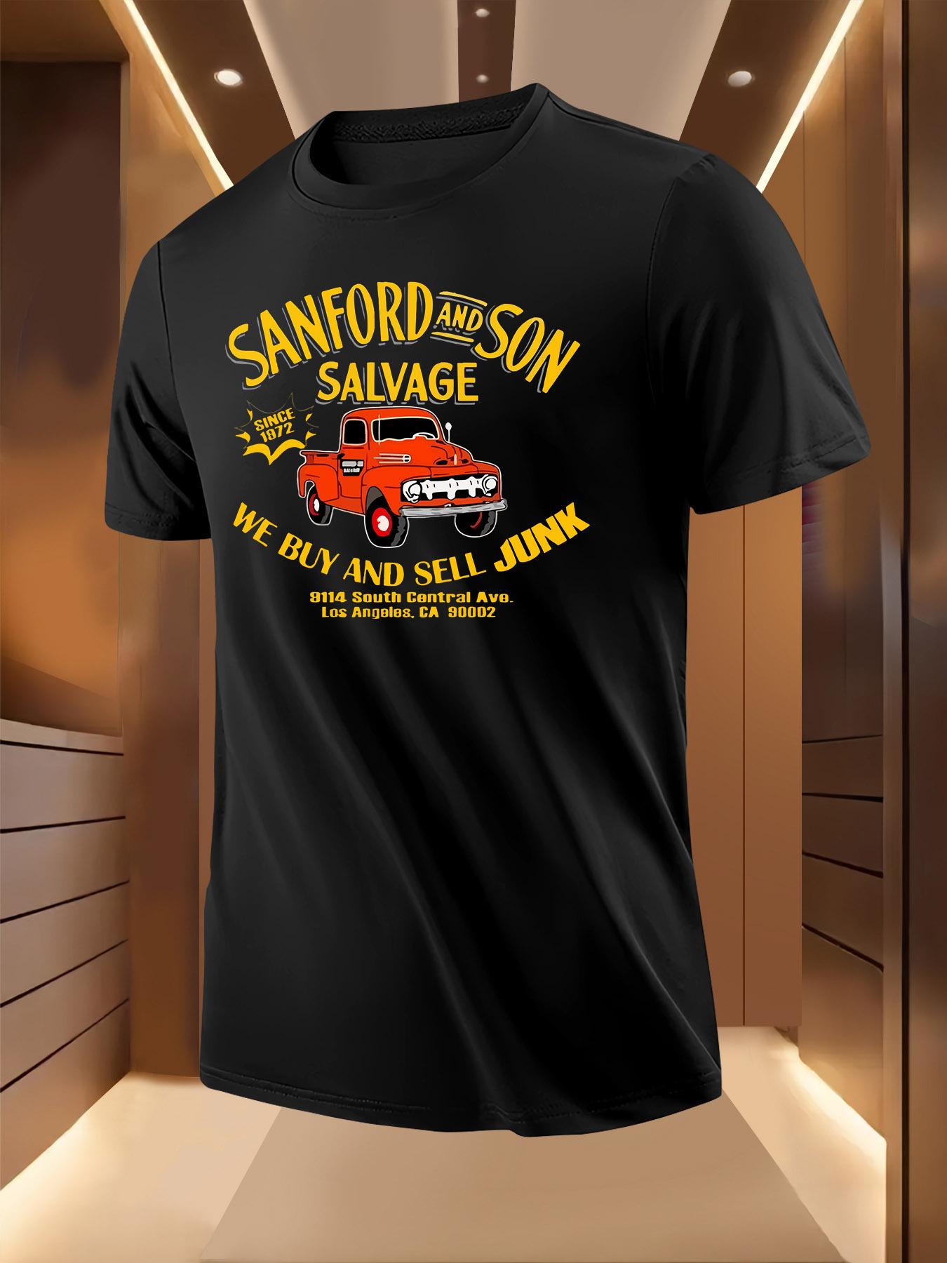 Sanford and Son Salvage Graphic - Bold Red Truck Design T-shirt L