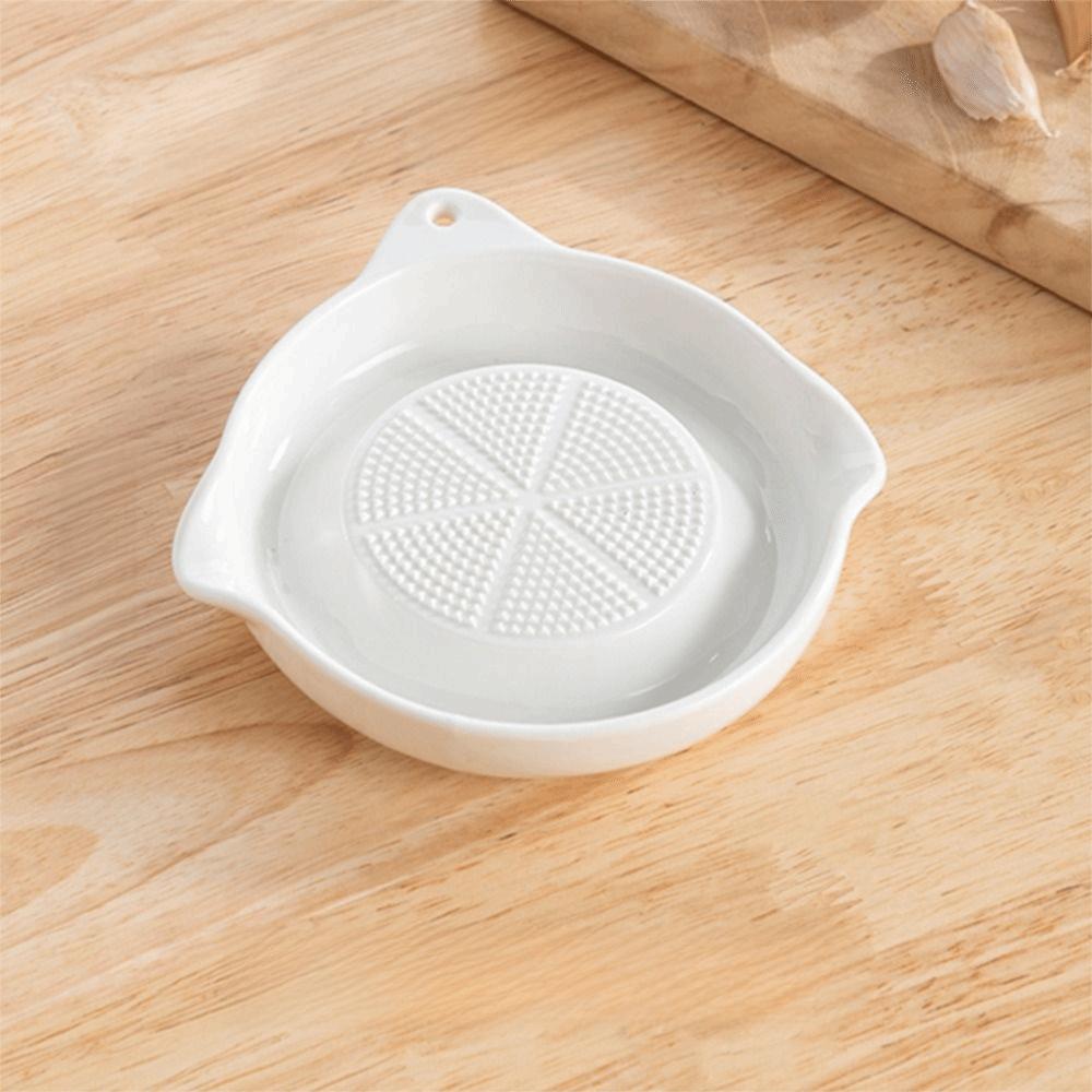 Flow Guide Port Ceramic Ginger Grater Round Hand Grinder Garlic Masher Household Kitchen