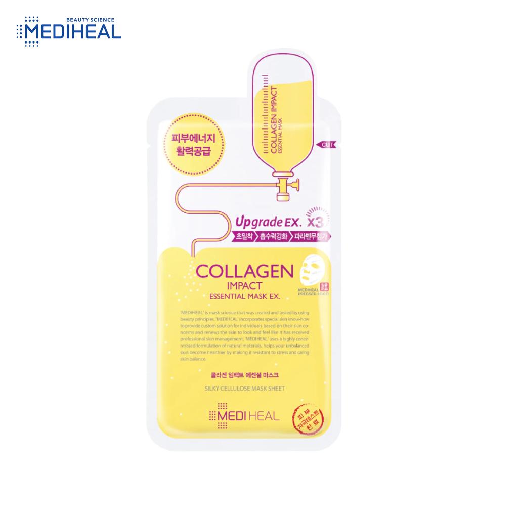 Mediheal Sada Essential Mask EX, (Teatree Care, Vita Lightbream, Collagen Impact, NMF Aquaring Ampule, Placenta Revital), 24 g. x 5/10 ks