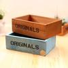 Wooden Succulents Planter Box Desktop Storage Box Retro Rustic Plant Container for Micro Landscape Succulents Small Plants Home Office Decor