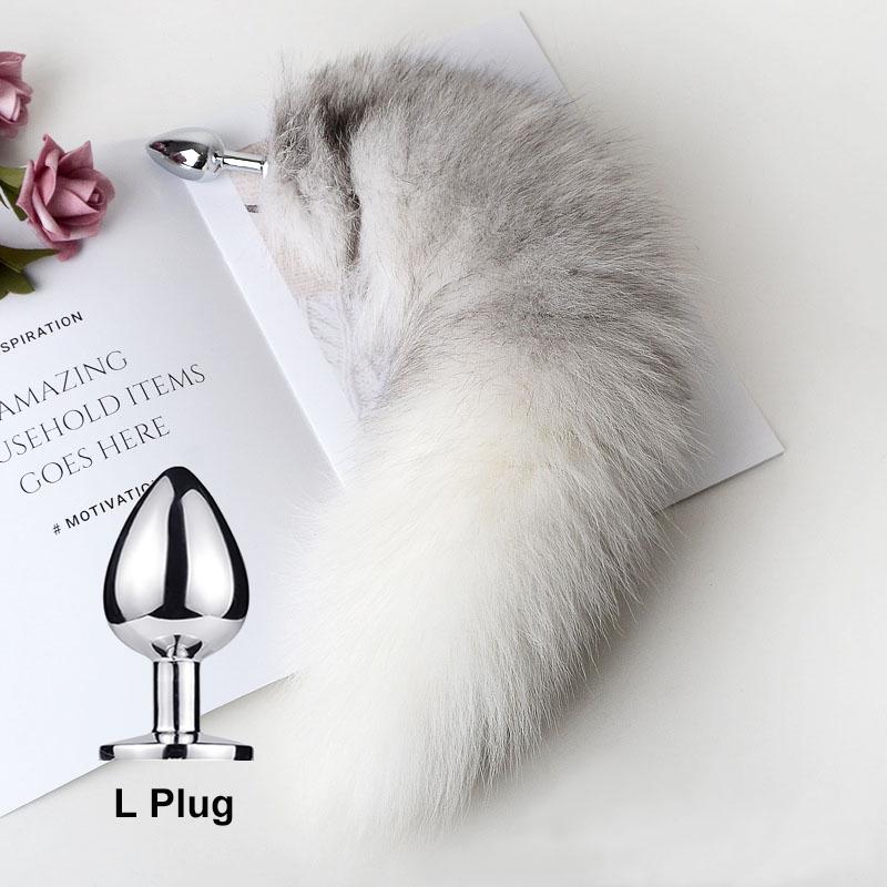 Plug anal separabil coada de vulpe reală cosplay plug anal coada sexuală produse pentru adulți jucării sexuale anale pentru femei cupluri bărbați sexy