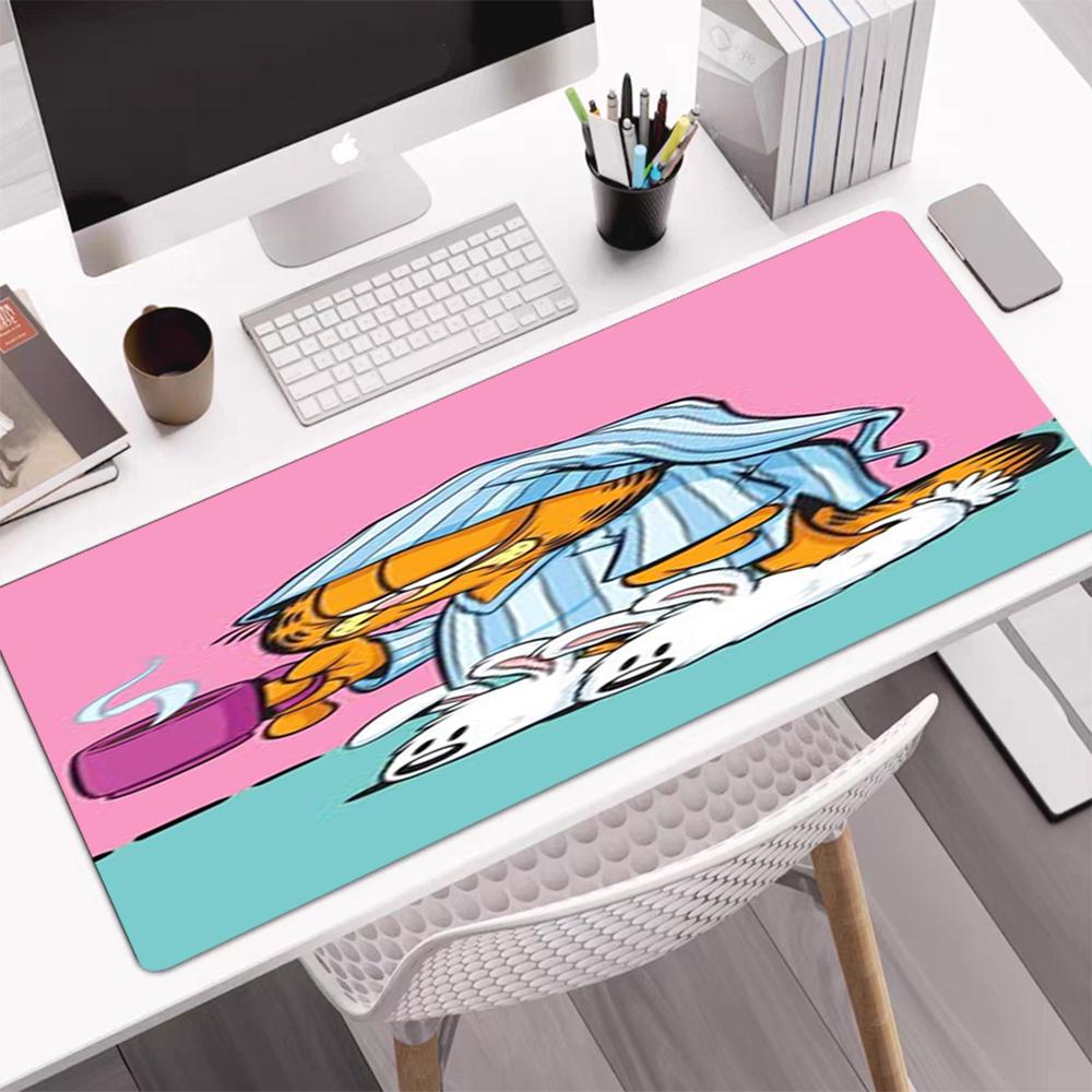 Garfield Theme Mouse Pad, Non Slip Rubber Base, Multifunctional Office & Home Decor, Perfect for Workspace Personalization.