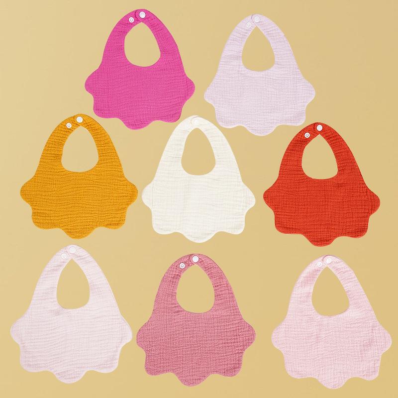 Baumwolle Weiche Baby Print Lätzchen Einfarbig Säugling Lätzchen Neugeborenen Spucktücher Bandana Schal für Kinder Junge Mädchen Füttern Speichel handtuch