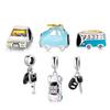 S925 Sterlingsilverpärlor, Kreativ Bilbuss-serie Pärlpendant Handgjorda DIY-tillbehör Lös Pärla Silver Smycken