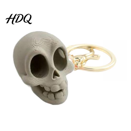 Desk Decor 3D Printed Cute Skull Keychain Artistic Tabletop Ornament