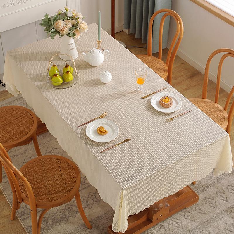 Henggang Chiffon Simple Tablecloth Solid Color Bedside Table Dust Cover Cloth Coffee Table Mat Dining Table Cloth