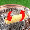 Outdoor Camping Barbecue Grille Stainless Steel Cylinder BBQ Basket Kitchen Potato Fry Gadget Portable Picnic Cookware