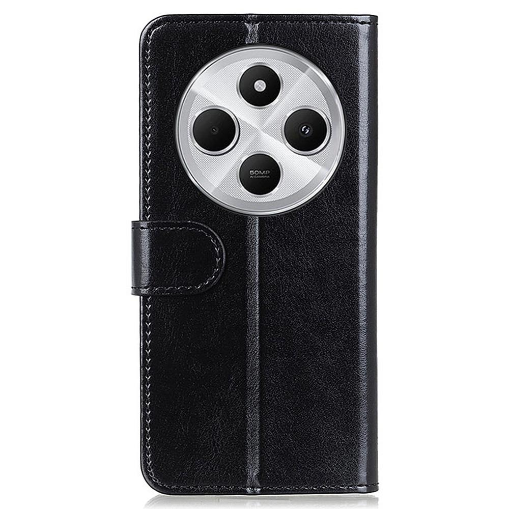 For Xiaomi Poco C75 4G/Redmi 14R 5G/14C 4G Case Crazy Horse Texture PU Leather Phone Stand Cover